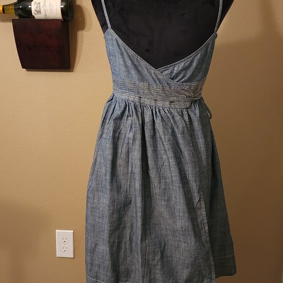 Ann Taylor Loft Chambray Denim wrap dress - Picture 4 of 6